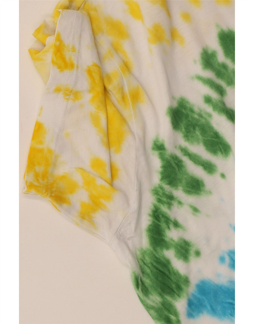 CHAMPION Dame T-Shirt Top UK 16 Stor Flerfarvet Tie Dye Bomuld