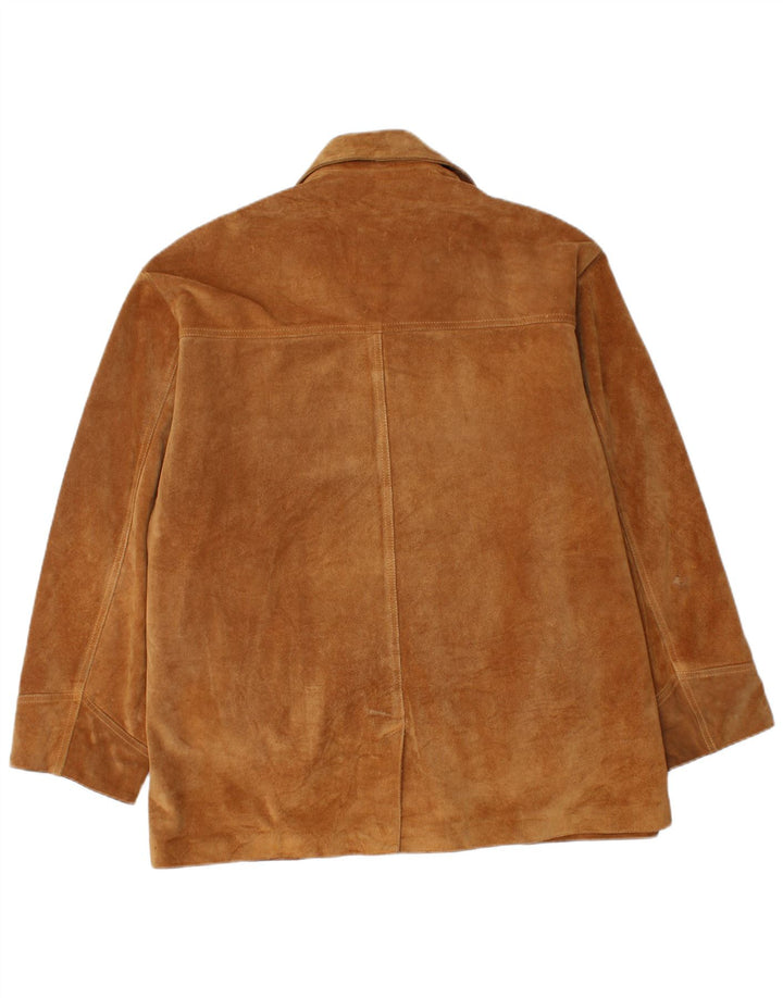 Vintage herre ruskindsjakke IT 50 Stort beige læder