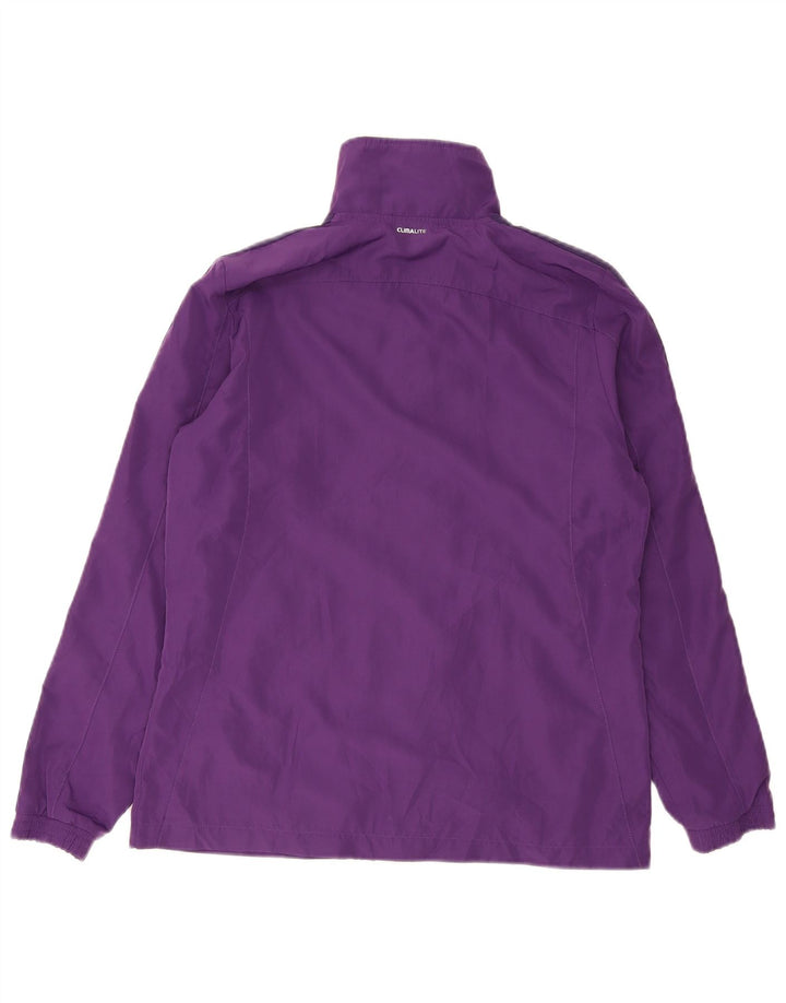 Adidas Dame Climalite Træningsdragt Topjakke UK 12 Medium Lilla Polyester