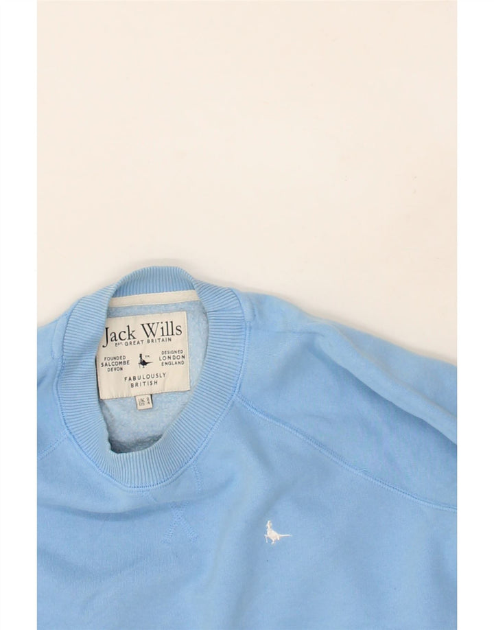 JACK WILLS Womens Sweatshirt Jumper UK 8 Small Blue Vintage Jack Wills and Second-Hand Jack Wills from Messina Hembry 