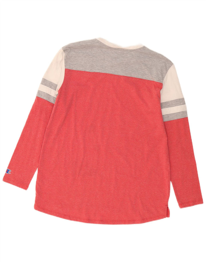 Champion Herre Grafisk Top Langærmet Lille Pink Polyester