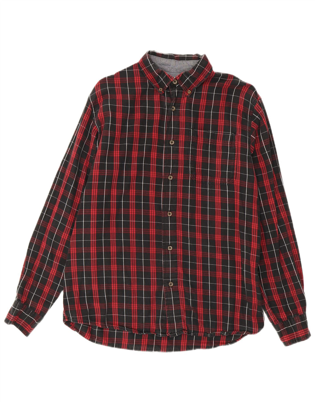 Wrangler Flanelskjorte til mænd Medium rød ternet bomuld
