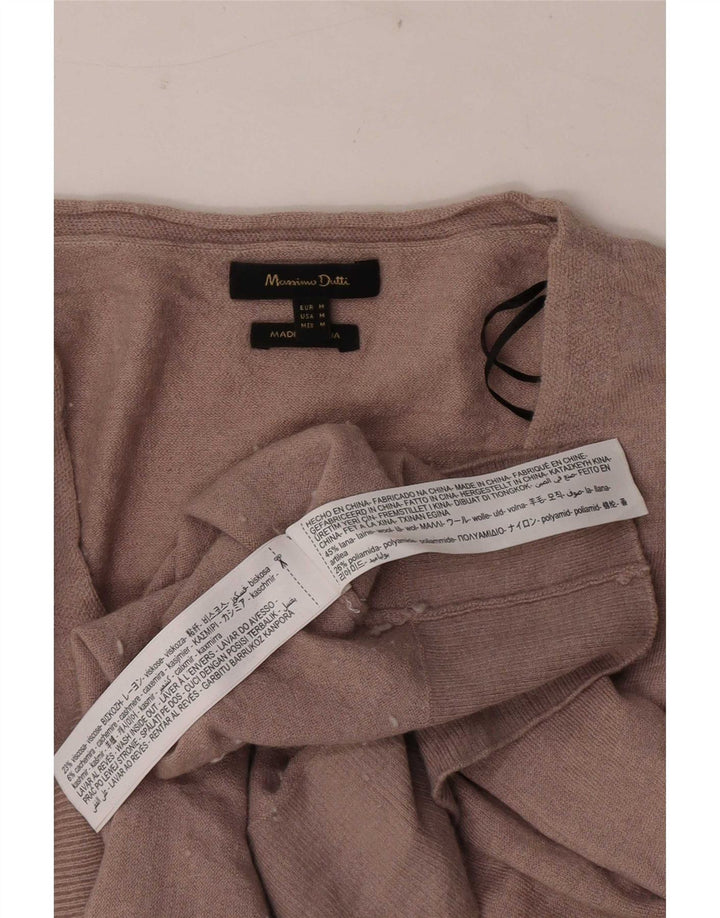 Massimo Dutti Herre V-hals sweater Medium Brun Uld