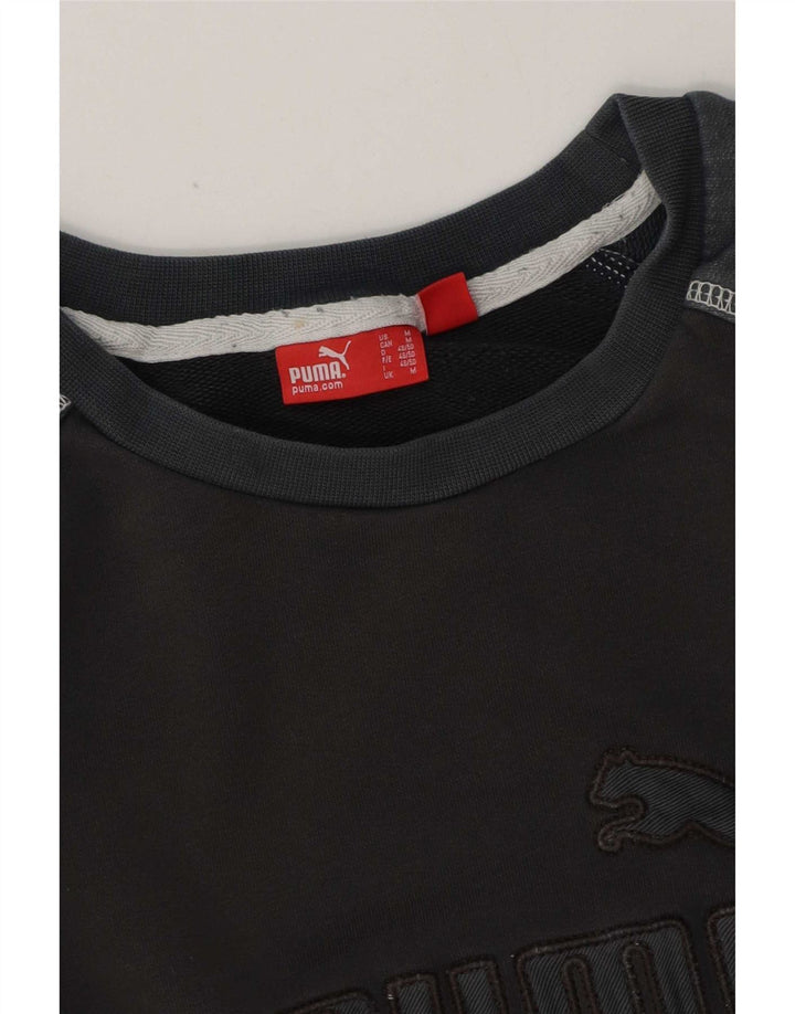 Puma Herre grafisk sweatshirt Jumper Medium Marineblå Colourblock
