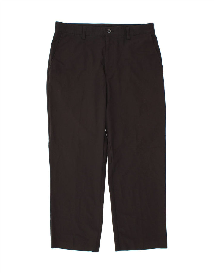 IZOD Mens Straight Chino Trousers W34 L30 Black Polyester Vintage Izod and Second-Hand Izod from Messina Hembry 