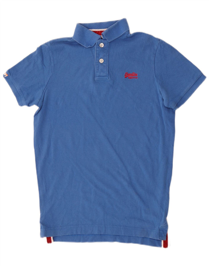 Superdry Rugby poloshirt til mænd Medium blå bomuld