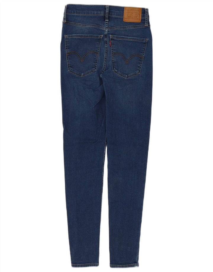 LEVI'S Kvinder Mile High Super Skinny Jeans W26 L28 Blå Bomuld