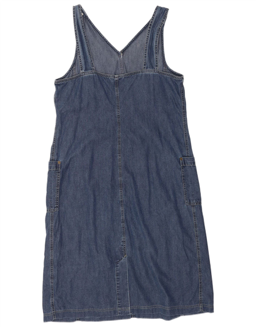 Marks & Spencer Dame St. Michael Denim Dungaree Dress UK 16 Large Blue
