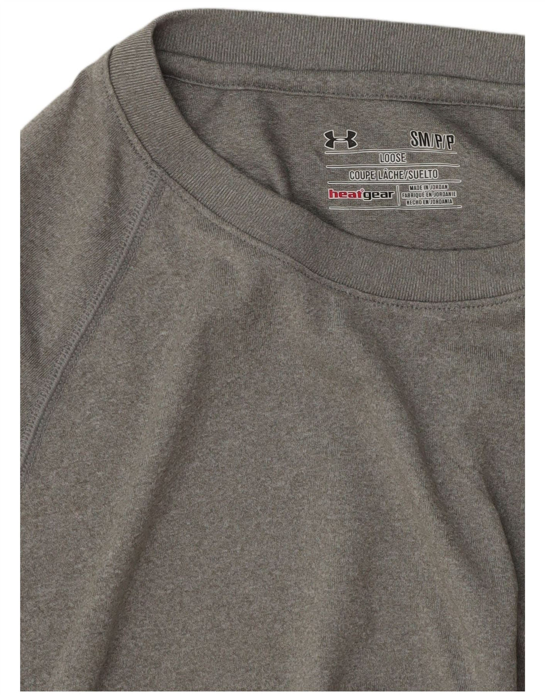 Under Armour Herre Heat Gear T-Shirt Top Lille Grå Flecked