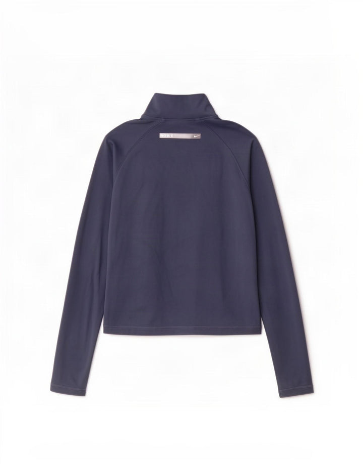 Nike Womens Crop træningsdragt Topjakke UK 12 Medium Navy Blue Polyester