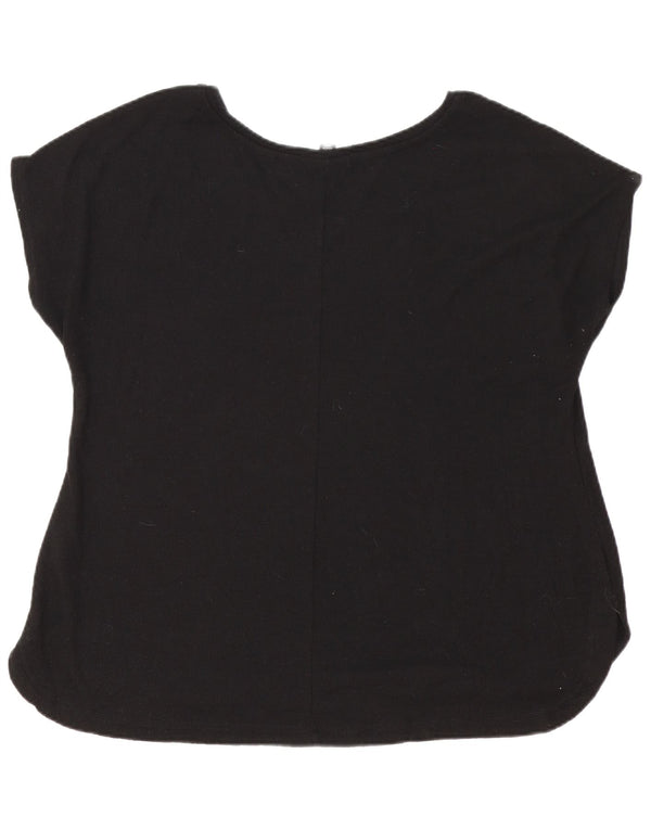 Marks & Spencer Womens Autograph Oversized T-Shirt Top UK 16 Large Black