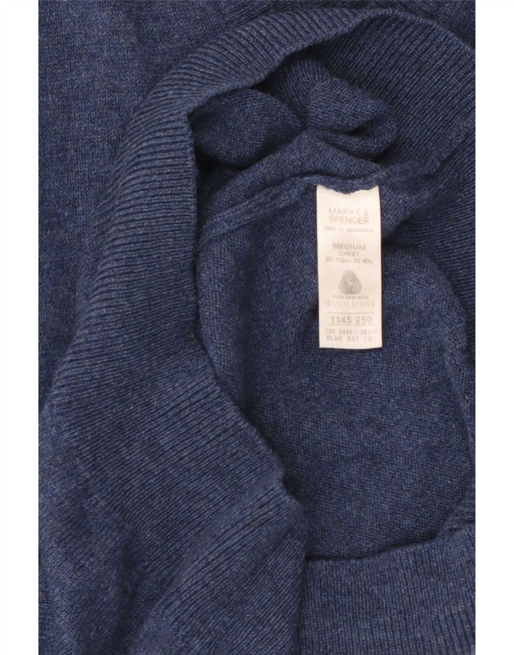 Marks & Spencer Herrevest Tank Top Medium Blue Flecked Lammeuld