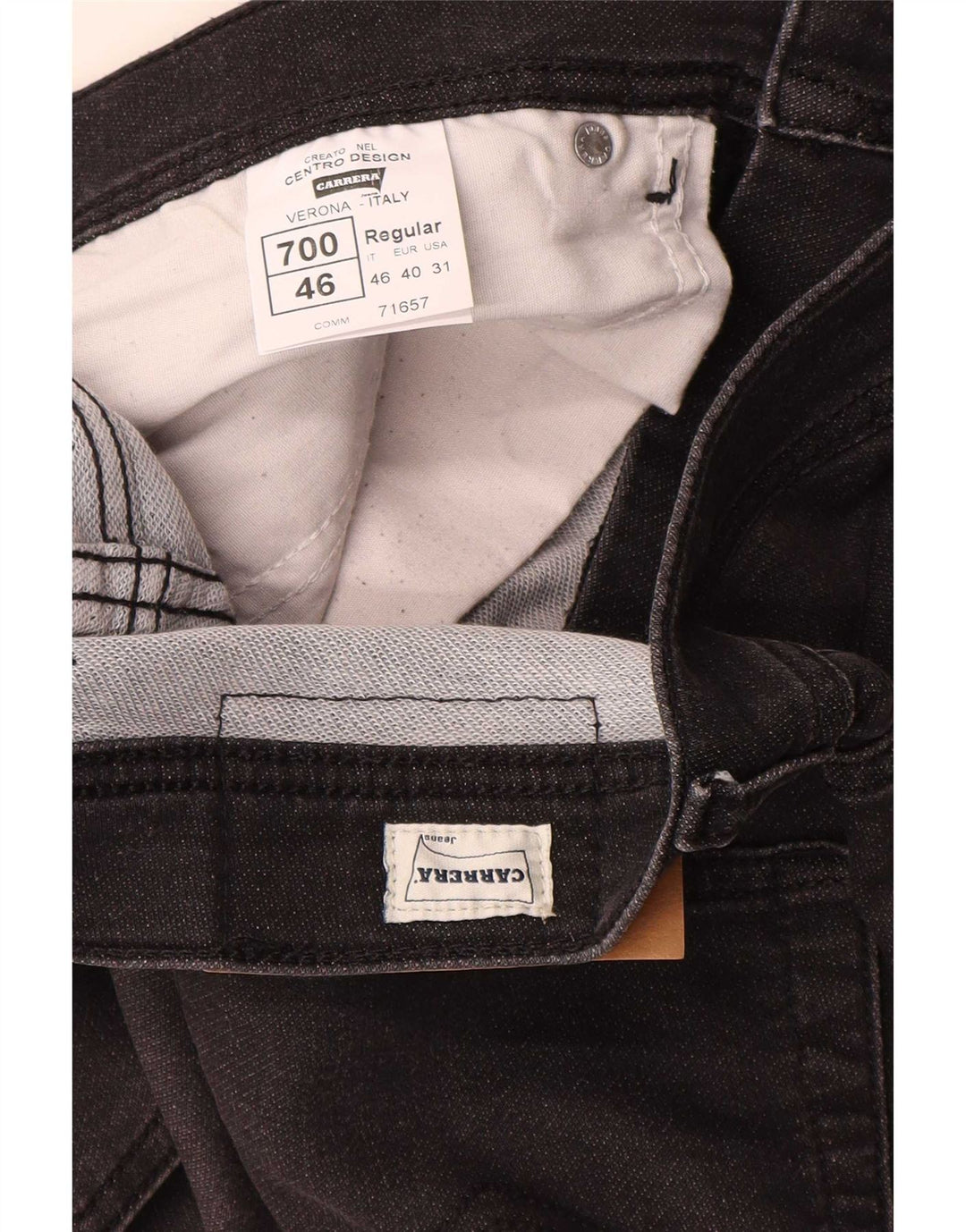 Carrera Mens 700 Regular Straight Jeans W31 L32 Grå Bomuld