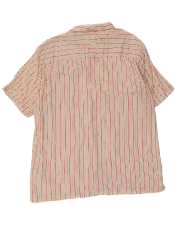 Mountain Warehouse Kortærmet Herreskjorte XL Off White Stribet bomuld