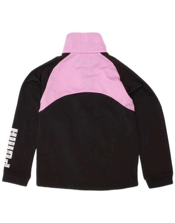 PUMA træningsdragt topjakke til piger 5-6 år Sort Colourblock Polyester