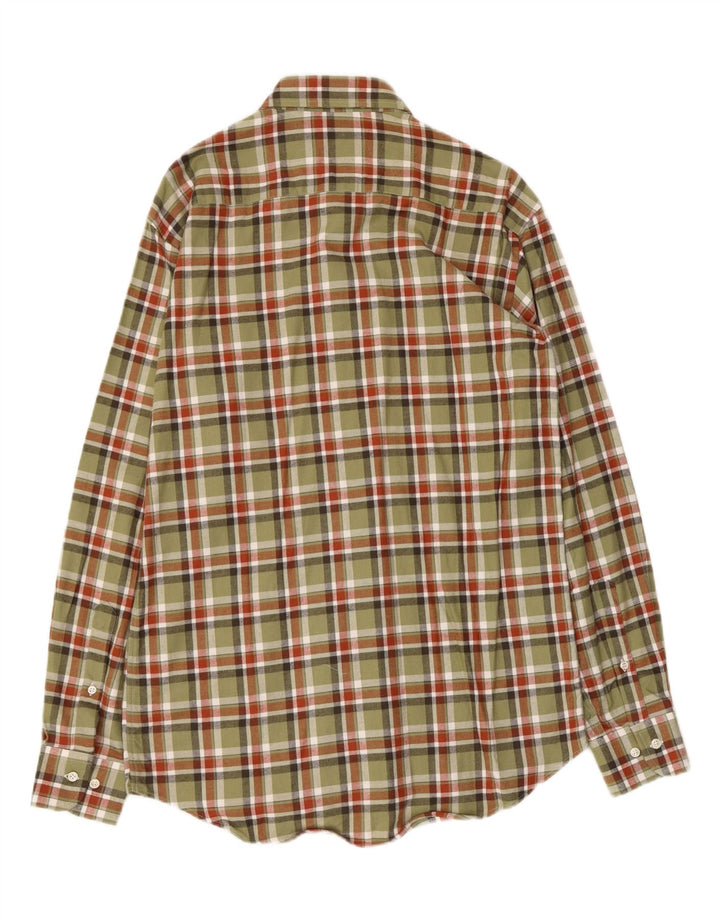 VINTAGE herre flannelskjorte str. 39 Medium Khaki Check
