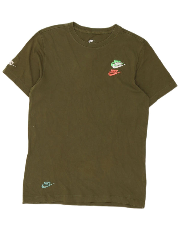 Nike Herre T-shirt Top Lille Khaki Bomuld