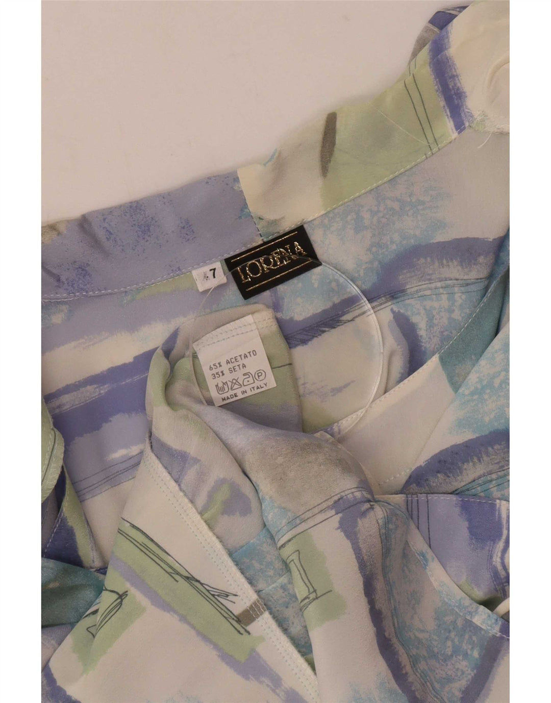Lorena Dame Abstrakt Skjorte Bluse IT 47 Stor Flerfarvet