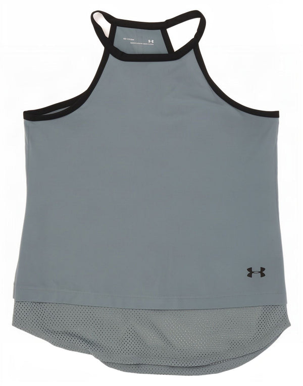 Under Armour Dame Heat Gear Grafisk Vest Top UK 12 Medium Grå
