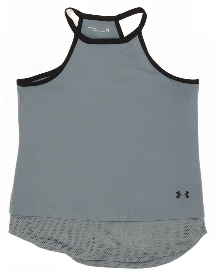 Under Armour Dame Heat Gear Grafisk Vest Top UK 12 Medium Grå