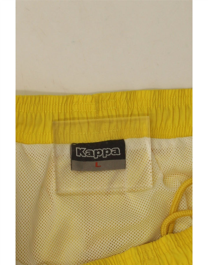 KAPPA Grafiske svømmeshorts til mænd Stor gul farveblok