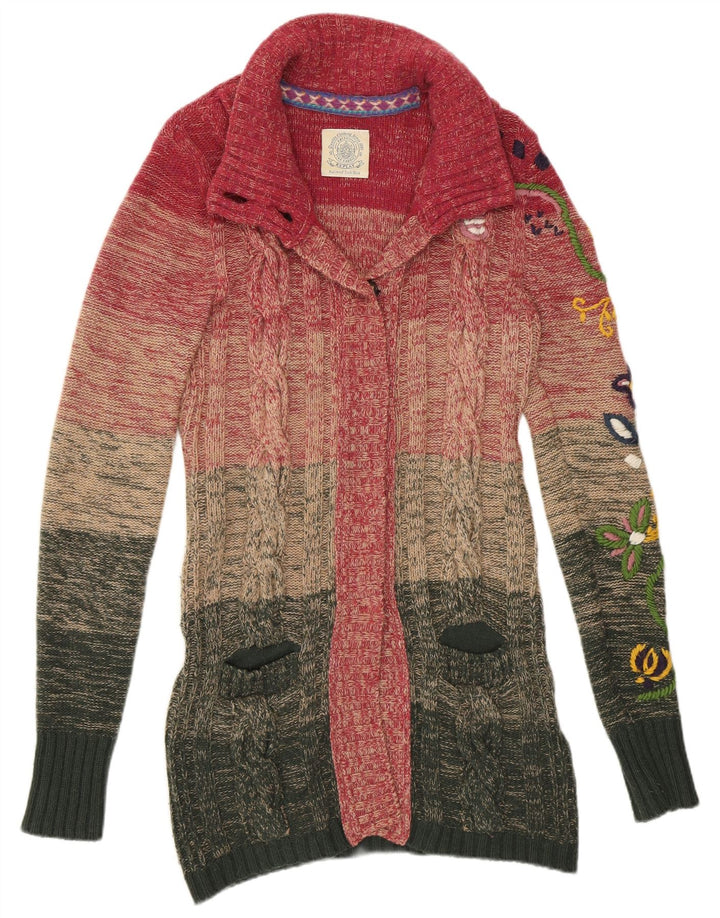 Replay Dame Cardigan Sweater UK 10 Small Multicolor Colourblock