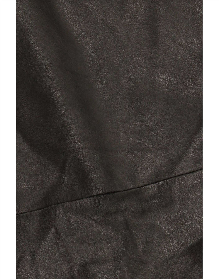 Vintage læderfrakke til kvinder UK 16 Large Black