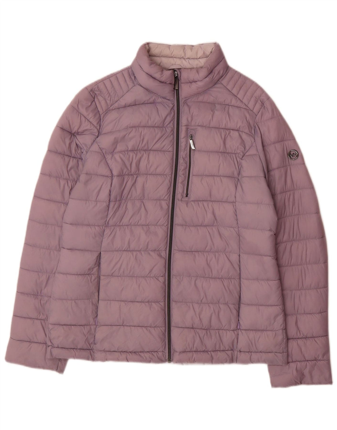 Michael Kors Dame Polstret Jakke UK 14 Medium Lilla Nylon