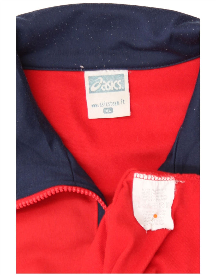 Asics Herre grafisk træningsdragt Topjakke XL Rød Polyester