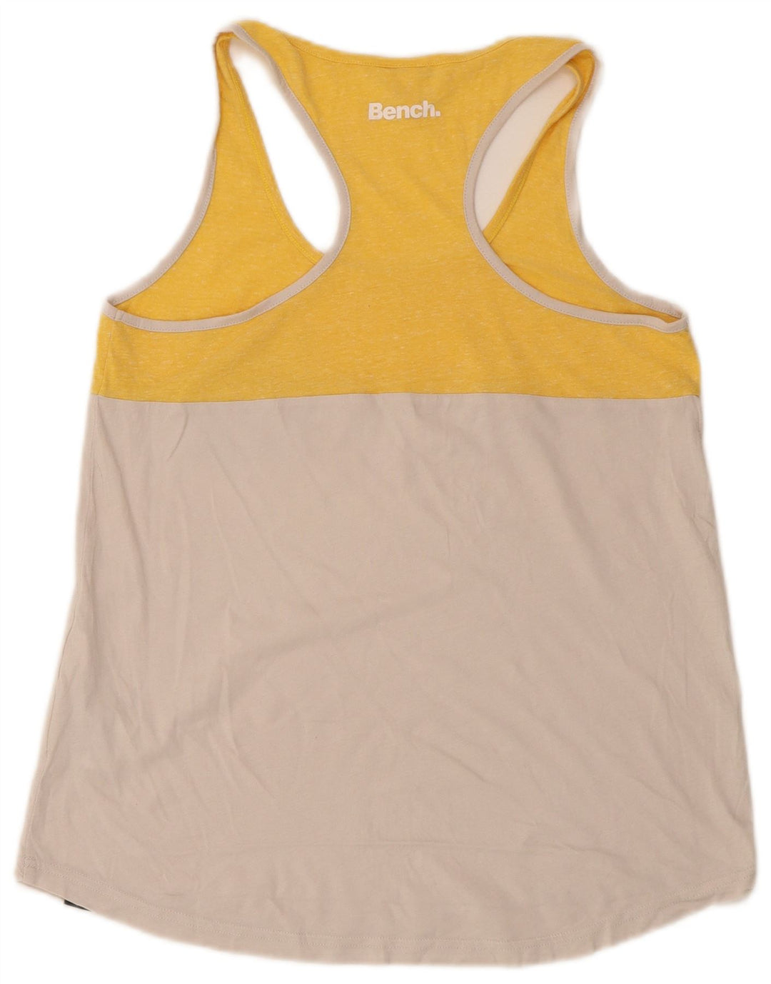 Bænk damevest Top UK 12 Medium Gul Colourblock Bomuld