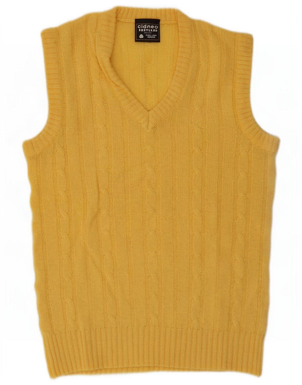 Shetland Herrevest Tank Top XL Gul Uld