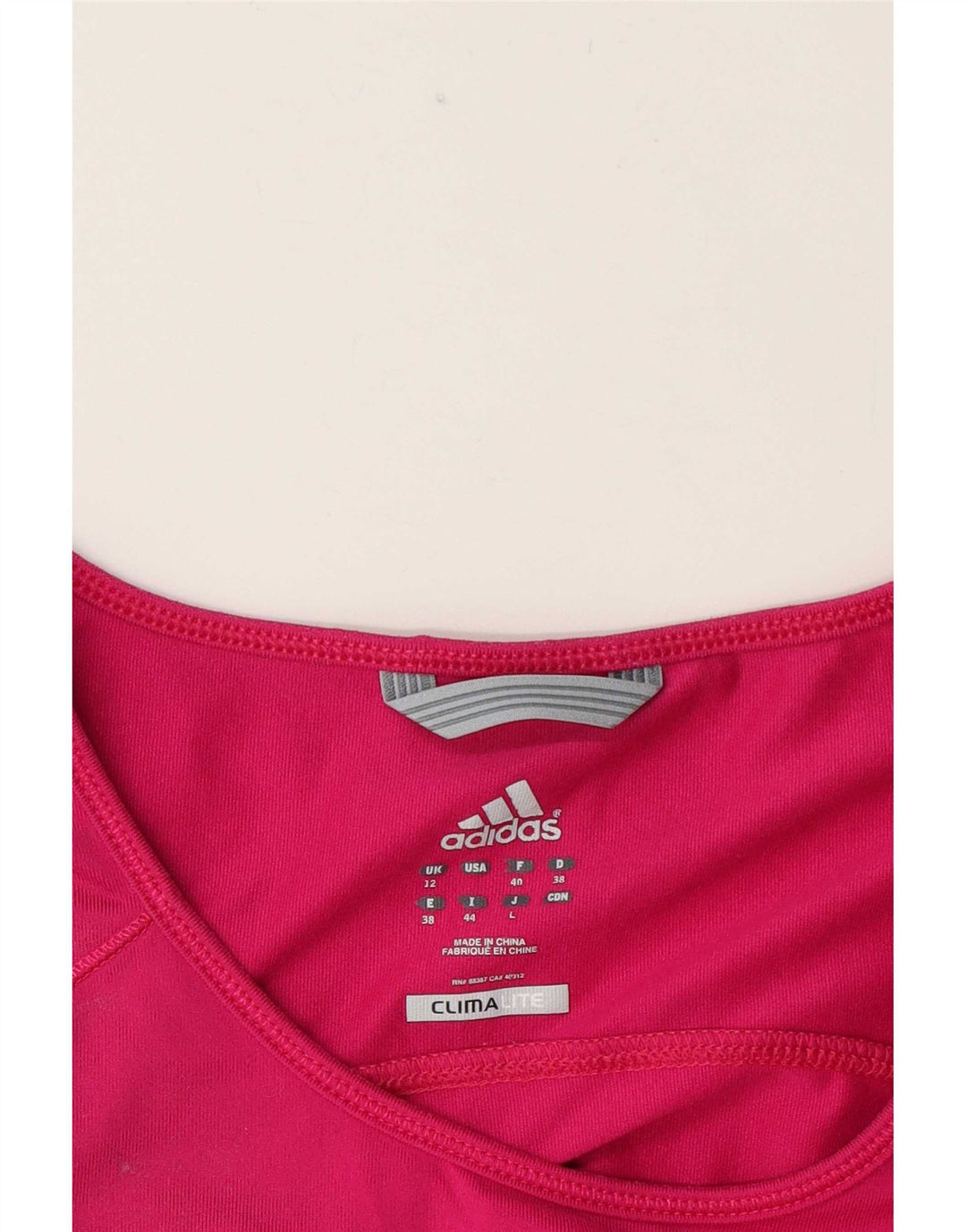 Adidas Dame Climalite T-Shirt Top UK 12 Medium Pink