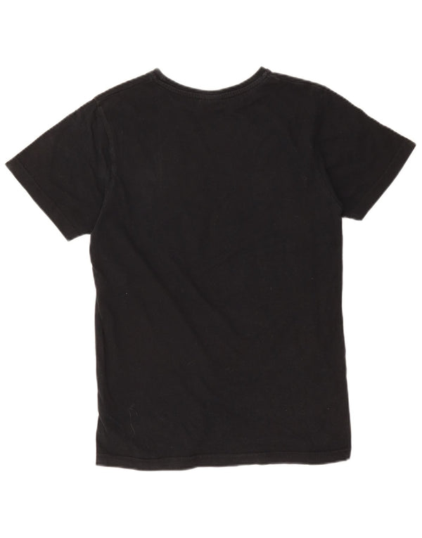 Ellesse Womens Grafisk T-Shirt Top UK 8 Small Black Bomuld