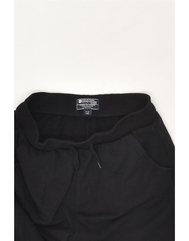 MOUNTAIN WAREHOUSE Boys Tracksuit Trousers Joggers 11-12 Years Black | Vintage Mountain Warehouse | Thrift | Second-Hand Mountain Warehouse | Used Clothing | Messina Hembry 