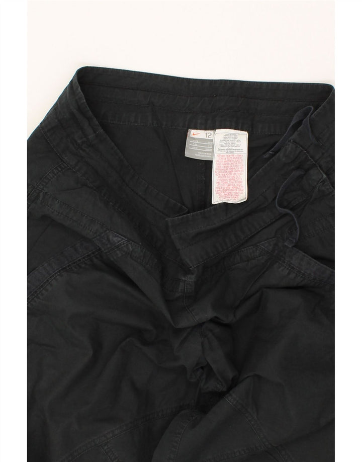 NIKE Womens Straight Trousers UK 12 Medium  W30 L32 Black Cotton Vintage Nike and Second-Hand Nike from Messina Hembry 