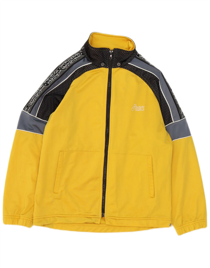 Asics Boys Grafisk træningsdragt topjakke 13-14 år Gul Colourblock