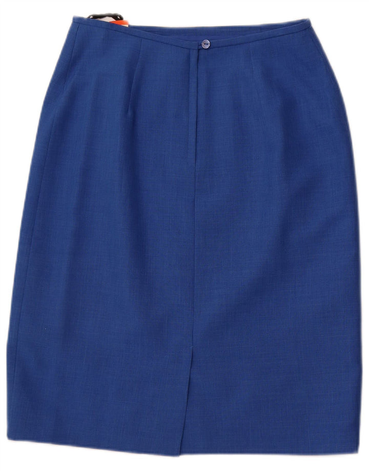 ST. BERNARD Kvinder Højtalje Pencil Skirt UK 14 Large W28 Blue Polyester