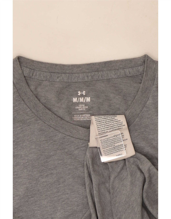 Under Armour Herre T-Shirt Top Medium Grå Bomuld