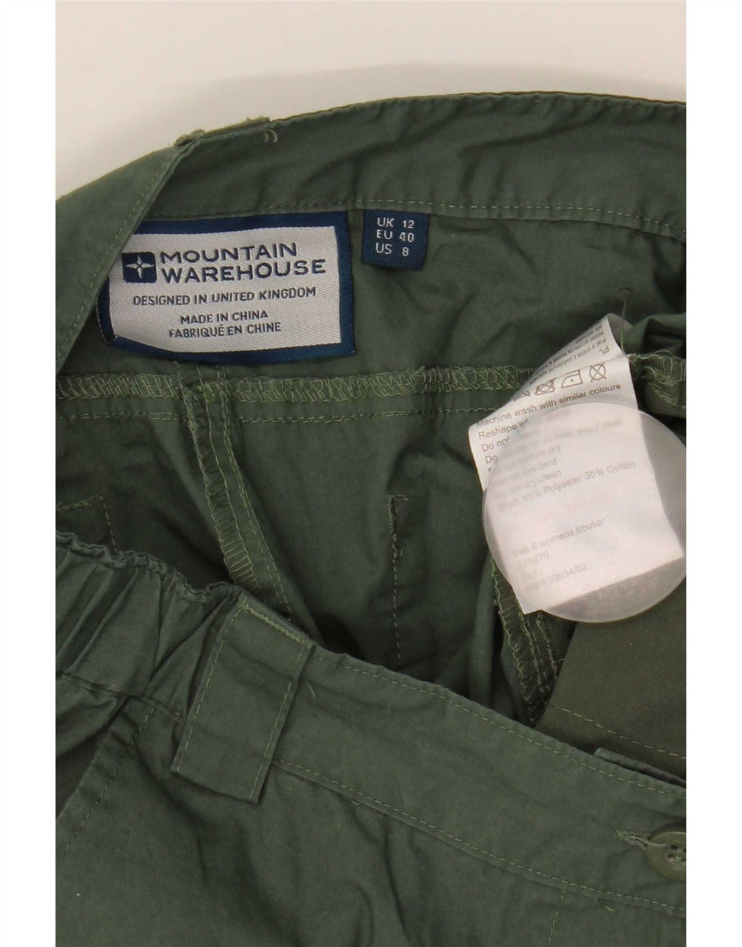 Mountain Warehouse Dame Cargo Bukser UK 12 Medium W32 L30 Khaki