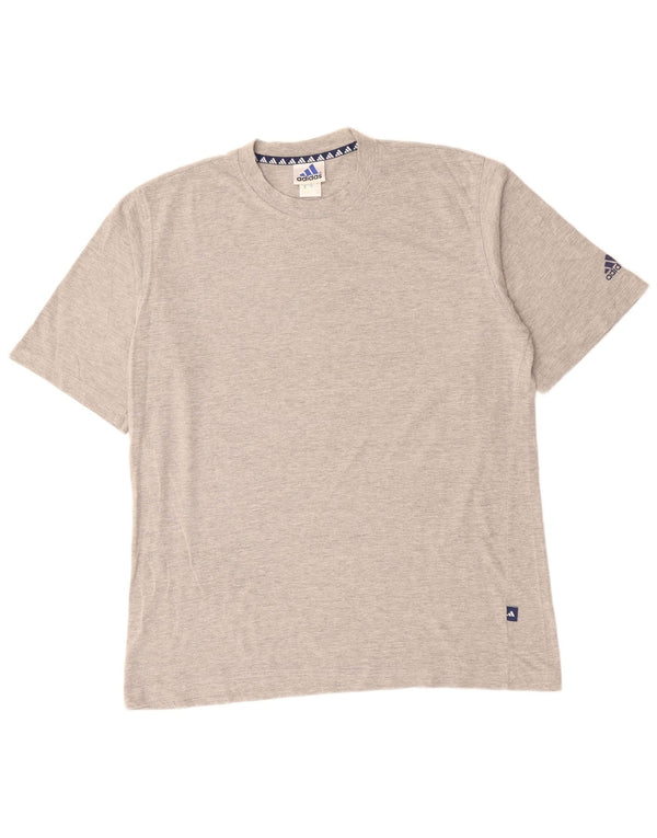 ADIDAS Herre T-Shirt Top UK 44/46 XL Grå Bomuld