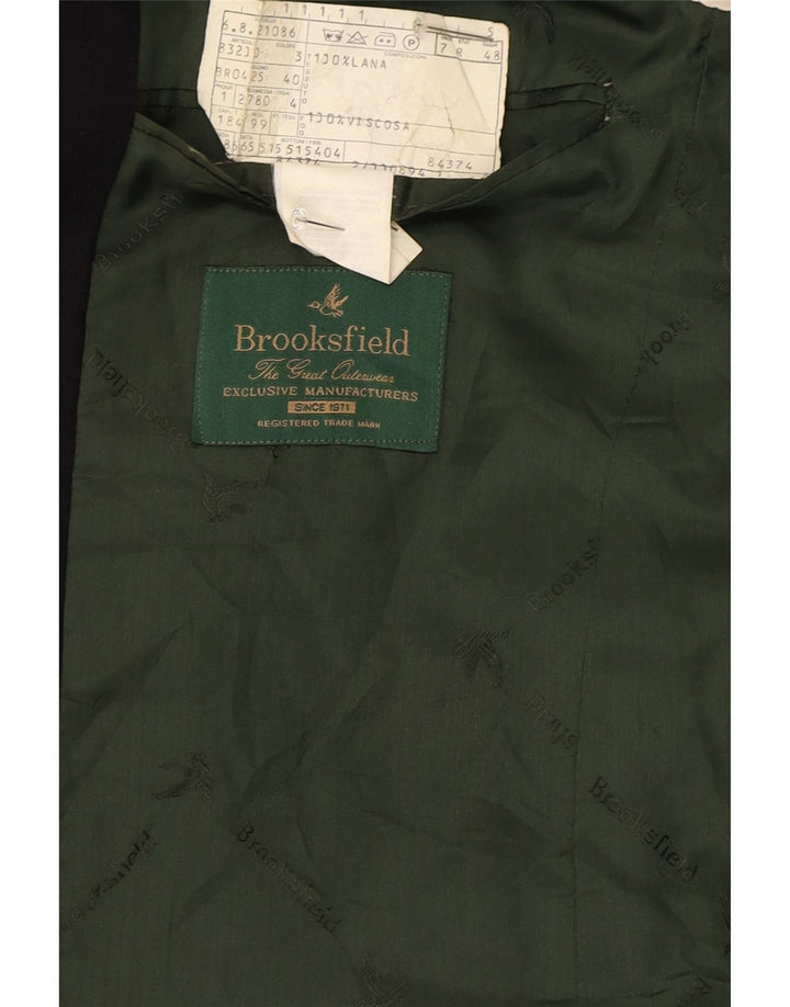 Brooksfield Herre 2-knaps blazerjakke IT 48 Medium Sort Uld