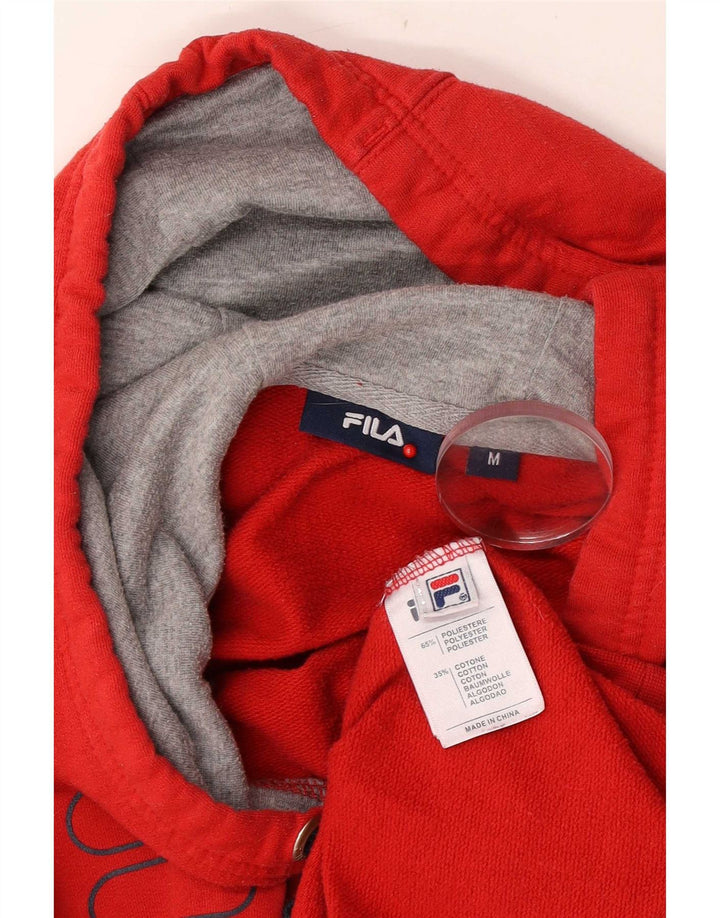 Fila Graphic Hoodie Jumper UK 14 Medium Rød Polyester