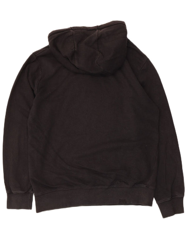 Quiksilver Herre grafisk hættetrøje Jumper Medium Sort Bomuld