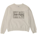 Calvin Klein Dame Grafisk Sweatshirt Jumper UK 10 Small White Bomuld