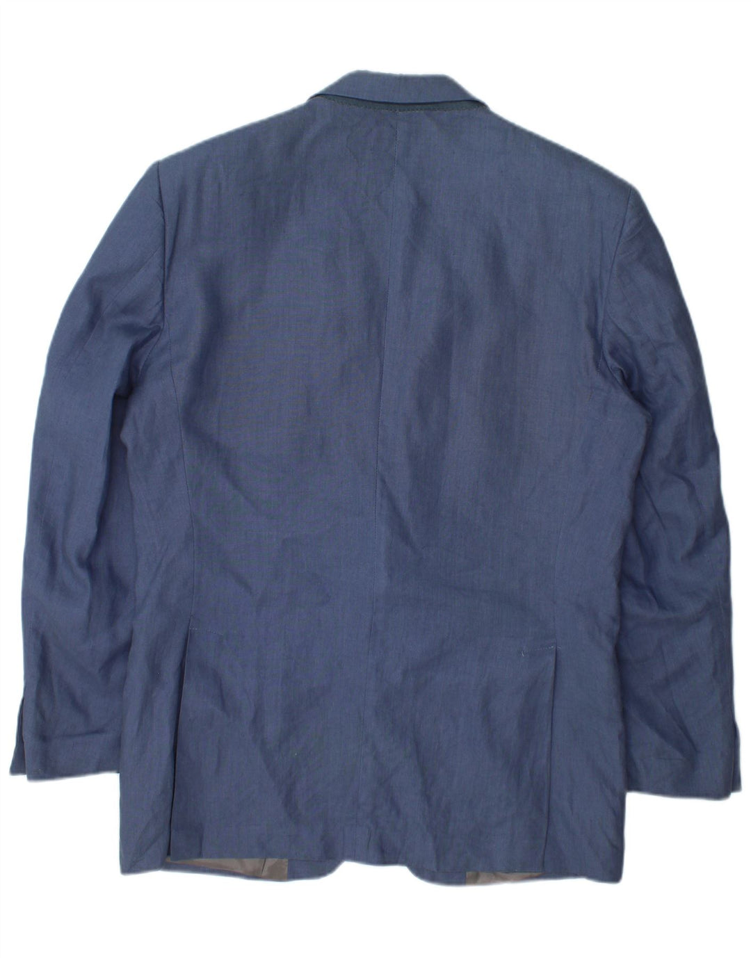 Vintage herre 2-knaps blazerjakke IT 50 Large Blue Linen