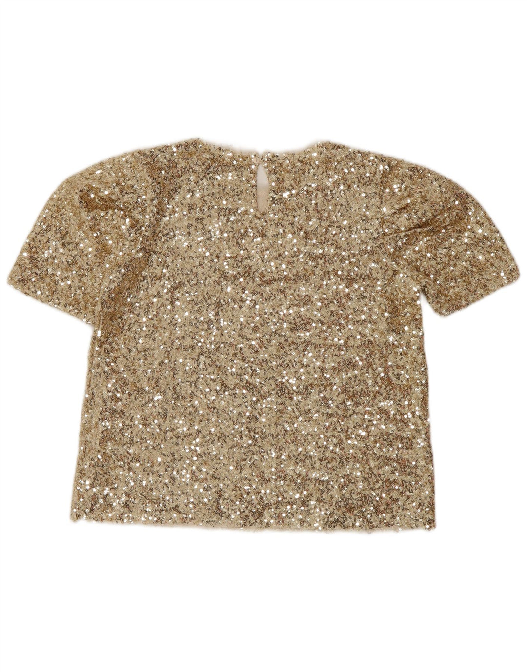 Zara Pigebluse Top 13-14 År Guld Polyester