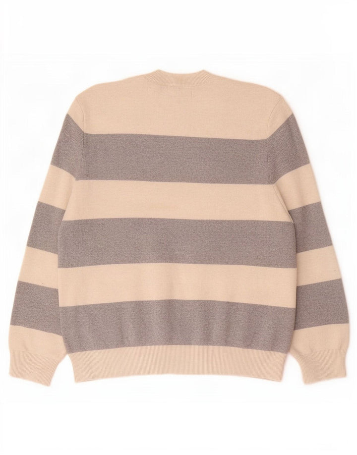 Marks & Spencer Dame sweater med rund hals DK 14 Medium Beige Stribet