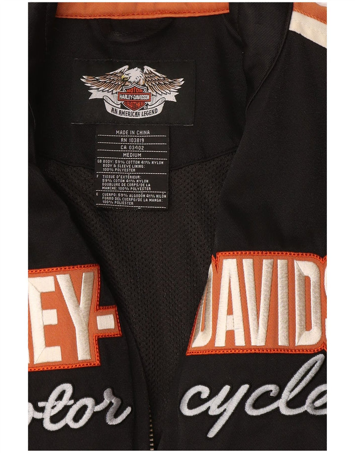 Harley Davidson Dame træningsdragt Topjakke UK 14 Medium Sort Colourblock