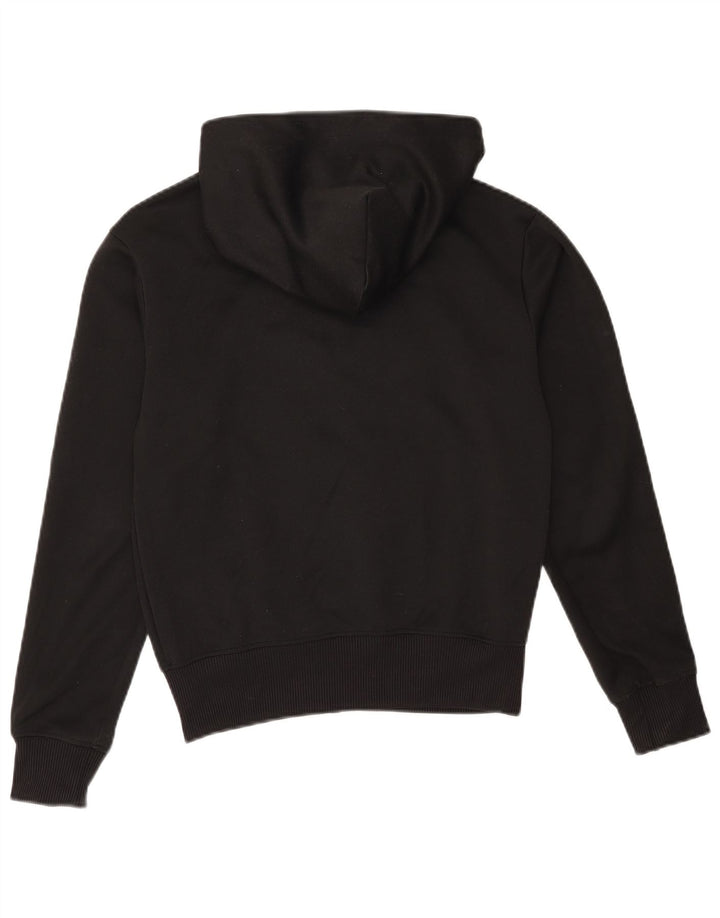 Adidas Dame Grafisk Hættetrøje Sweater UK 10 Lille Sort Polyester