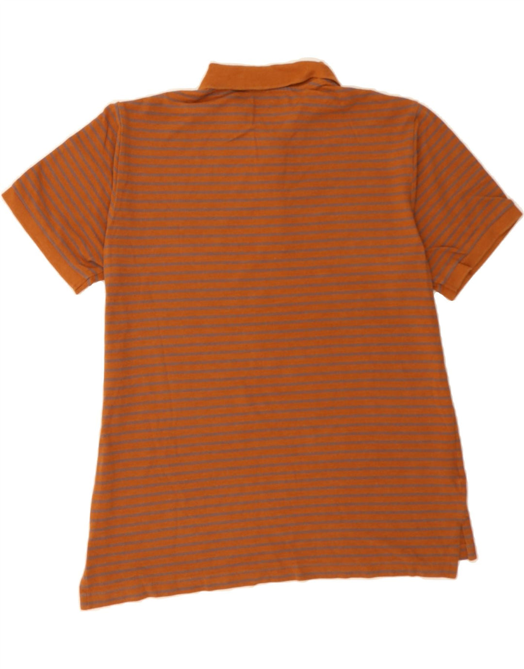 EDDIE BAUER Mens Polo Shirt XL Orange Striped Cotton Vintage Eddie Bauer and Second-Hand Eddie Bauer from Messina Hembry 